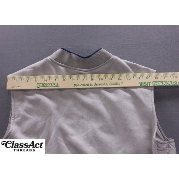 Zara Man Puffer Vest Gray Lightweight Sleeveless Polyester Sz L - Picture 4 of 10